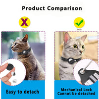 Reflective Waterproof Cat Collar with Breakaway Feature, Adjustable Fit, and Airtag Holder - Includes Bell Accessory
