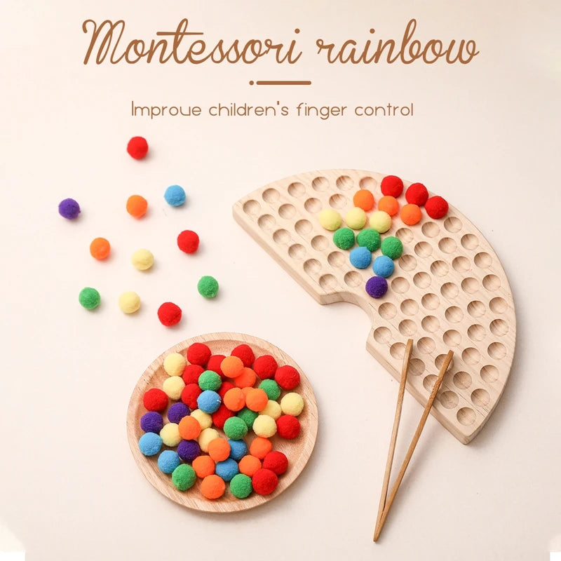 Montessori Rainbow Grab & Play – Color & Coordination Fun!