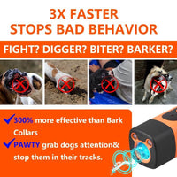 Rechargeable Sonic Dog Bark Deterrent - Safe 25KHz Anti-Bark Device with 32ft Range & LED for Indoor/Outdoor Use - Effective Dog Whistle & Barking Silencer