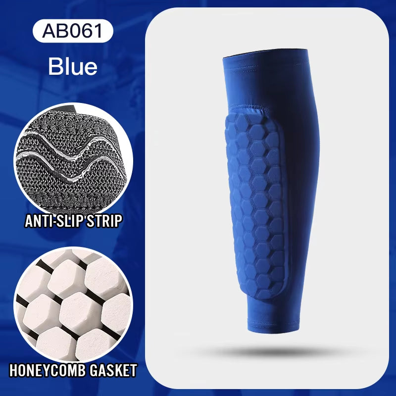 Premium Football Shin Guard Socks with Foam Padding - Calf Compression Sleeve & Honeycomb Design for Ultimate Protection and Comfort in Soccer!