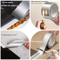 Premium Aluminum Foil Tape - Waterproof, Oil Proof, and High-Temperature Resistant Sealant for Kitchen and Bathroom Gaps