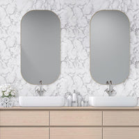 Glossy White Grey Marble Contact Paper - 15.7" x 118" Self-Adhesive Peel and Stick Wallpaper for Countertops, Cabinets, and Bathrooms