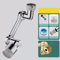 Revolutionary 1080° Rotating Heavy Metal Faucet Sprayer Head for Effortless Kitchen Cleaning and Splash Control