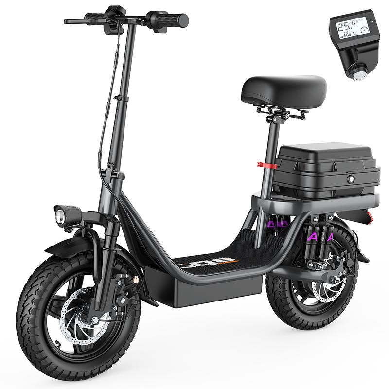 High-Performance Adult Electric Scooter - 20 MPH, 45 Miles Range, Foldable, Dual Brake & Suspension, Stylish Design, Perfect Christmas Gift!