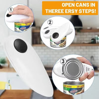 Electric & Manual Can Opener - Safe, High-Power Kitchen Gadget with No Sharp Edges