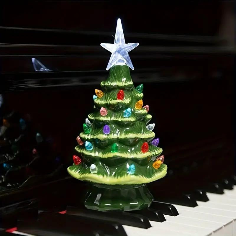 Illuminate Your Holidays: Lighted Ceramic Christmas Tree for Festive Tabletop Decor