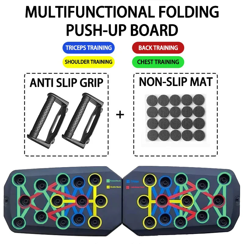 Ultimate Portable Push-Up Board Set - Multifunctional Fitness Equipment for Targeting Chest, Abs, Arms & Back