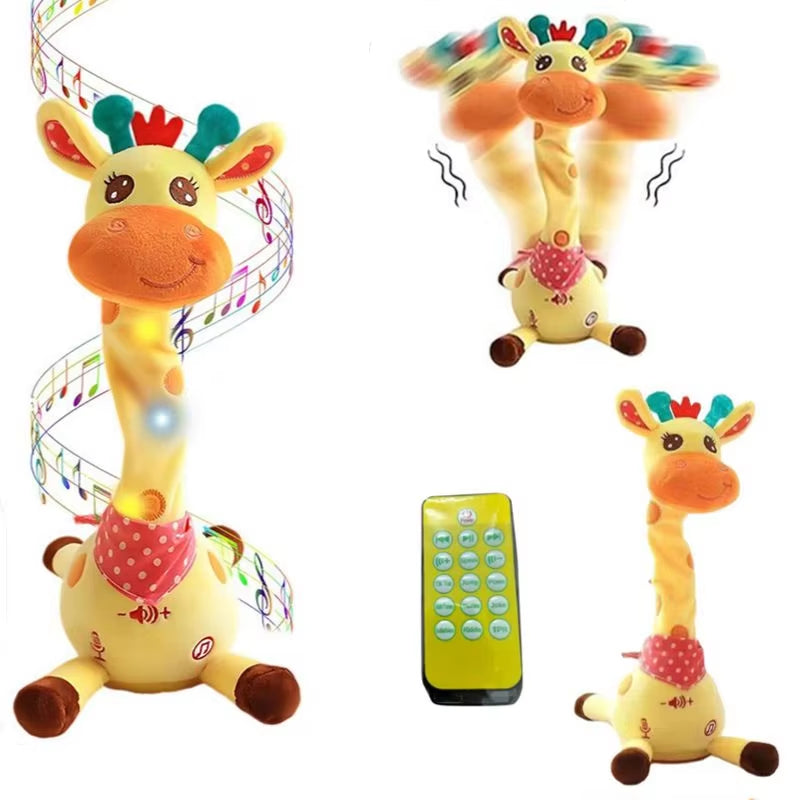 2025 Upgraded Singing & Dancing Giraffe Ornament with LED Lights - Perfect Kid's Gift for Any Occasion