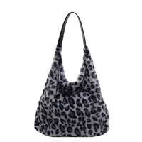 Chic Leopard Print Plush Hobo Bag - Stylish & Spacious Shoulder Purse for Commuting