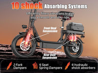 High-Performance Adult Electric Scooter - 20 MPH, 45 Miles Range, Foldable, Dual Brake & Suspension, Stylish Design, Perfect Christmas Gift!