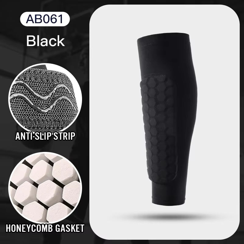 Premium Football Shin Guard Socks with Foam Padding - Calf Compression Sleeve & Honeycomb Design for Ultimate Protection and Comfort in Soccer!