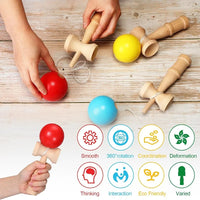 Skillful Juggling Wooden Ball & Cup Set – Enhance Hand-Eye Coordination and Play Traditional Games!