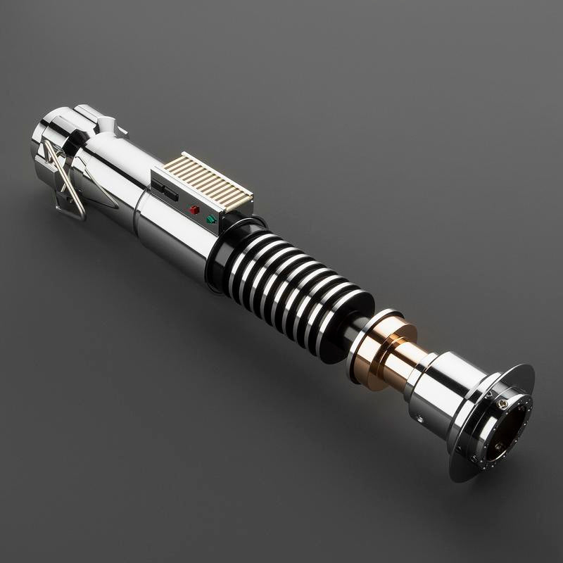 Rechargeable Bluetooth Motion Control Duel Lightsaber with Sound Effects - Epic Luke Skywalker Orange Role Play Toy for Adults and Collectors
