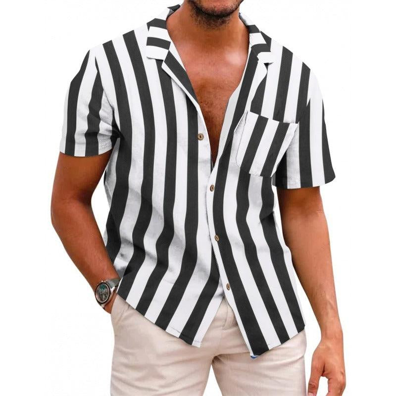 Men’s Summer Printed Short-Sleeved Shirt – Lightweight, Stylish & Breathable Casual Wear