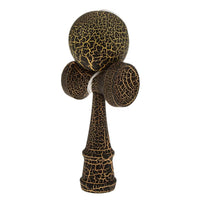 Traditional Japanese Kendama - Full Crackle Paint Wooden Skill Ball Game for Kids
