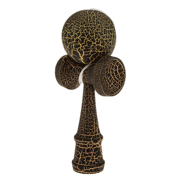 Traditional Japanese Kendama - Full Crackle Paint Wooden Skill Ball Game for Kids