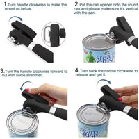 Electric & Manual Can Opener - Safe, High-Power Kitchen Gadget with No Sharp Edges