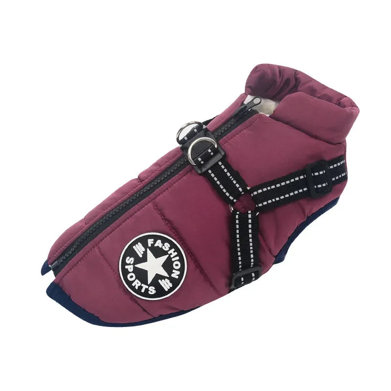 Ultimate Winter Dog Jacket with Harness – Waterproof & Warm Coat for Large Breeds like Labrador, French Bulldog & Chihuahua