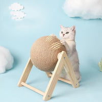 Interactive Cat Scratching Ball Toy - Sisal Rope Grinding Board for Happy Paws & Scratch-Free Furniture