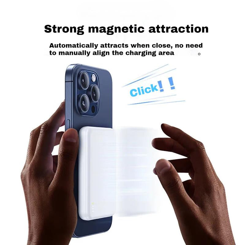 Ultra-Thin 10000mAh Magnetic Power Bank for iPhone 12-17 - Fast Charging PD 20W Wireless Portable Charger