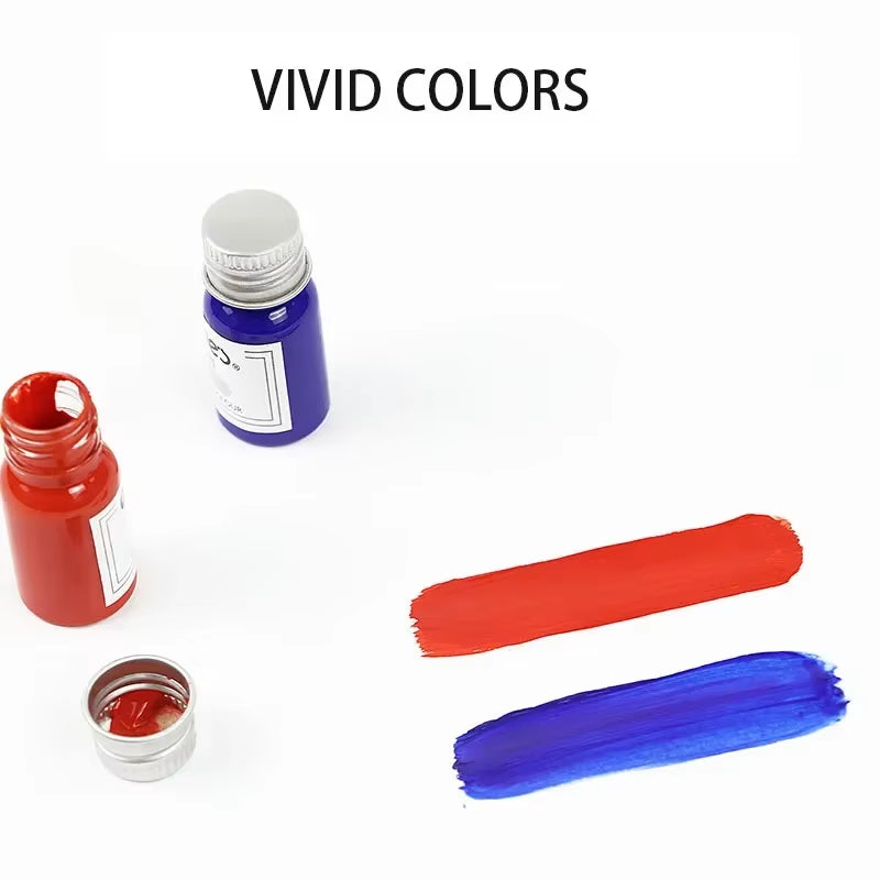 Vibrant 36-Color Permanent Fabric Paint Set by Marie - 10ml Tubes for Clothing & Canvas, Waterproof and Dope-Dyed Acrylics