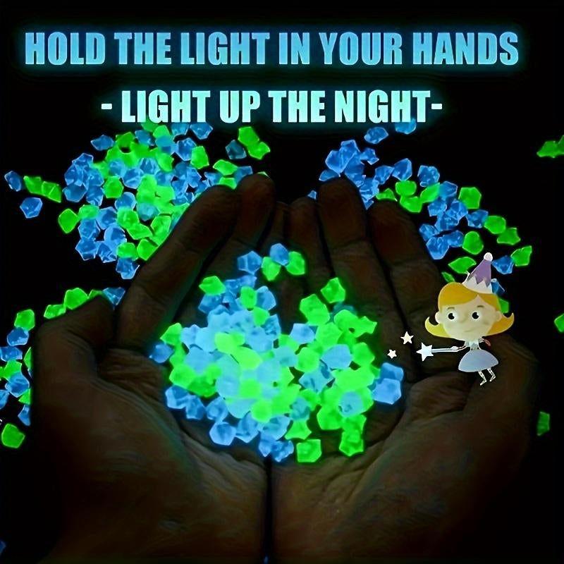 Transform Your Outdoors with 5000 Blue Luminous Stones - Perfect for Gardens, Walkways, Fish Tanks, and Party Décor!