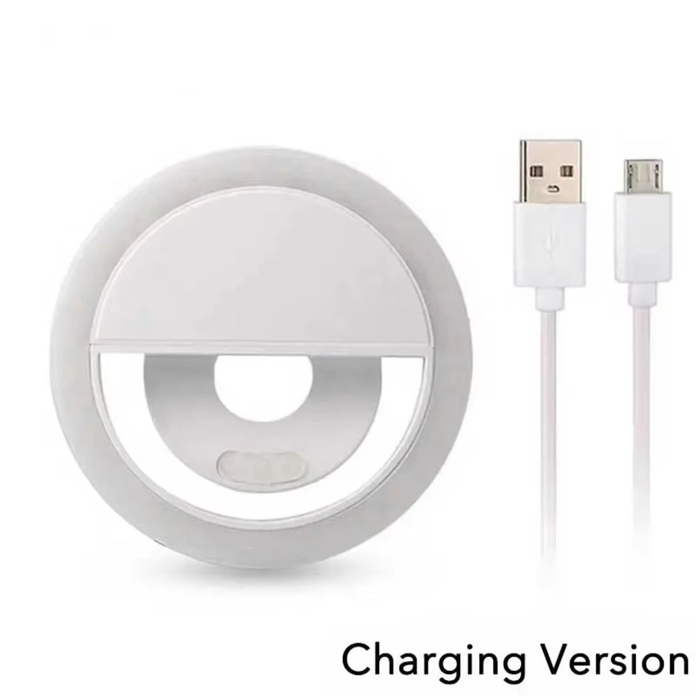Portable Rechargeable Ring LED Fill Light for Selfies and Live Broadcasts