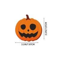 24 Pcs Cute Halloween Pumpkin Ornaments - Wooden Tree Decor for Spooky Celebrations