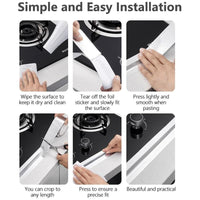 Premium Aluminum Foil Tape - Waterproof, Oil Proof, and High-Temperature Resistant Sealant for Kitchen and Bathroom Gaps