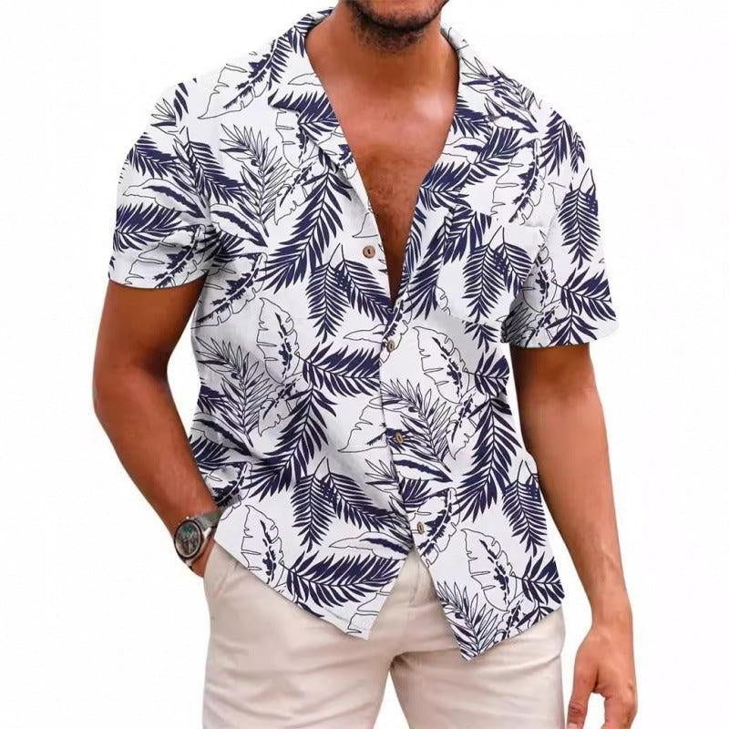 Men’s Summer Printed Short-Sleeved Shirt – Lightweight, Stylish & Breathable Casual Wear