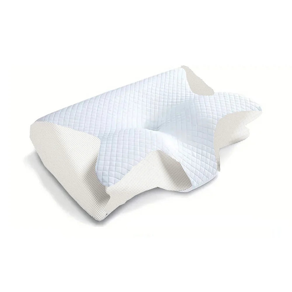 Ergonomic 2-in-1 Memory Foam Contour Pillow for Neck Pain Relief - Orthopedic Support Pillow