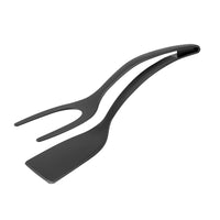Versatile 2-in-1 Nylon Grip Tongs & Egg Spatula - Perfect for Steaks, Pancakes, and More!
