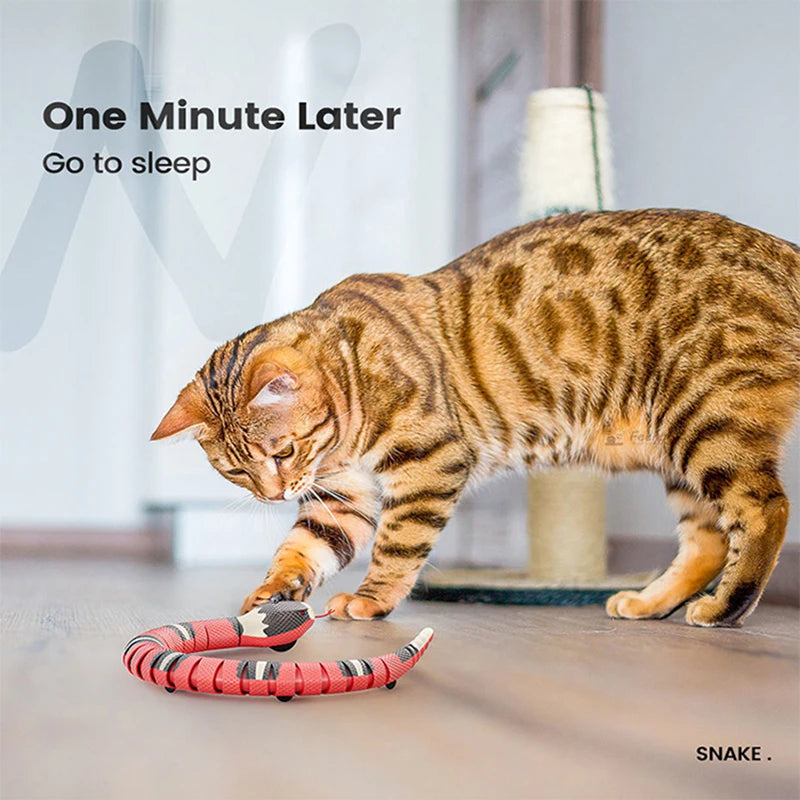 Interactive Smart Sensing Cat Snake Toy - USB Charging Automatic Play for Engaging Pet Fun