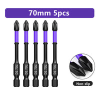 D1 Premium Shock-Proof Magnetic Screwdriver Bits Set - High Hardness PH2 in 25/50/65/70/90/150mm