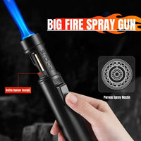 Ultimate 2-in-1 Windproof Torch Lighter & Bottle Opener - Refillable Adjustable Flame for Outdoor Adventures!