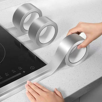 Premium Aluminum Foil Tape - Waterproof, Oil Proof, and High-Temperature Resistant Sealant for Kitchen and Bathroom Gaps