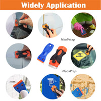 Versatile Razor Blade Scraper and Squeegee for Car Glass, Ceramic Hobs, and Sticker Removal