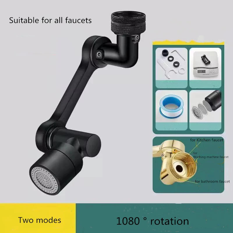 Revolutionary 1080° Rotating Heavy Metal Faucet Sprayer Head for Effortless Kitchen Cleaning and Splash Control