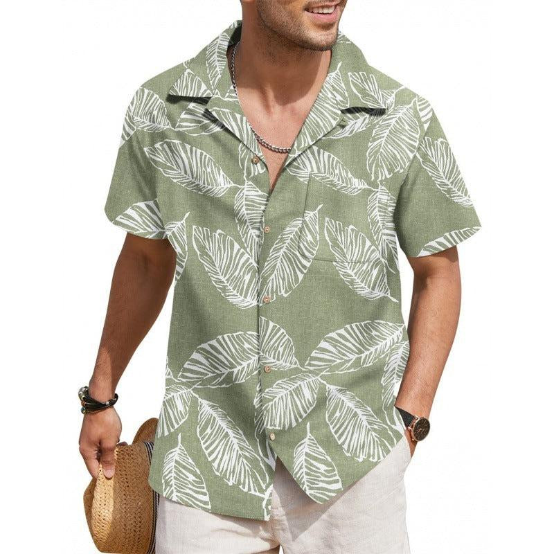 Men’s Summer Printed Short-Sleeved Shirt – Lightweight, Stylish & Breathable Casual Wear
