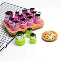 Stainless Steel Vegetable Cutter & DIY Fruit Cookie Stamps – Durable Kitchen Tool for Creative Food Designs