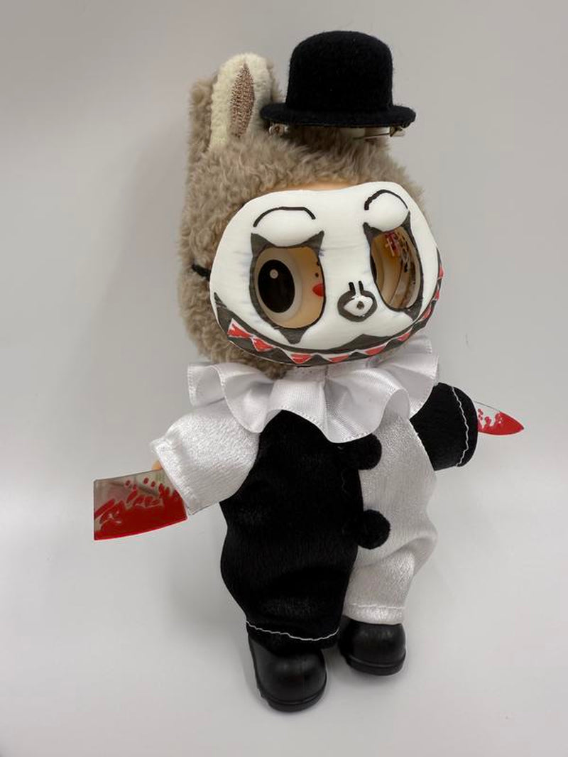 Spooky Season Art the Clown Terrifier Matching Costume for Labubu Doll - Perfect Halloween Custom Outfit!