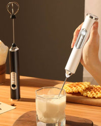 Versatile Rechargeable Milk Frother with 3 Heads & Speeds - Perfect for Lattes, Cappuccinos, Matcha, and More!