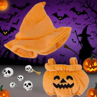 Adorable Labubu Halloween Pumpkin Costume for 17cm Dolls - Soft, Durable, & Detachable with Stylish Hat - Ideal for Collectors & Dress-Up Fun!