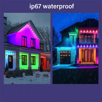 Transform Your Outdoors: Smart LED Eave & String Lights with APP & Remote Control, Waterproof for Patio, Garden & Home