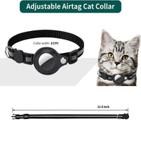 Reflective Waterproof Cat Collar with Breakaway Feature, Adjustable Fit, and Airtag Holder - Includes Bell Accessory