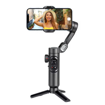3-Axis Smartphone Gimbal Stabilizer with Fill Light - Perfect for Face Tracking, Vlogging, and All Your Smartphone Filming Needs!