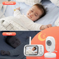 3.5" Wireless Video Baby Monitor with Night Vision, Temperature Monitoring & 2-Way Audio - Essential Baby Nanny Security Camera