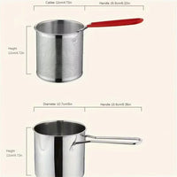 Versatile Stainless Steel Fryer - Perfect for Crispy French Fries and Juicy Chicken Wings, Compact Oil Pot with Built-in Filter Screen