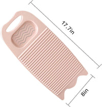 Portable Light Pink Washboard for Effortless Hand Washing Clothes - Includes Convenient Holder