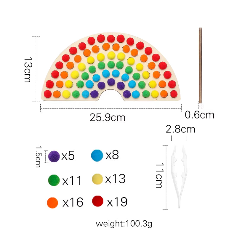 Rainbow Bead Match & Count Game